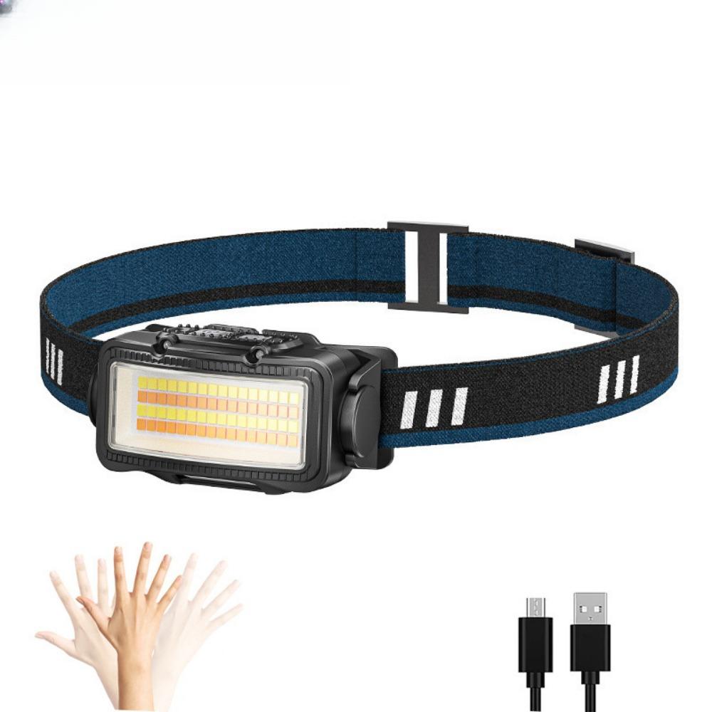 Induction Headlight USB Charging Digital Display Outdoor Running Cycling Fishing Lightweight LED Headlight