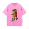 SX-16 MINISO 2026 Summer Vintage Wash  Printed Pure Cotton Shoulder Style Men's and Women's Round Neck Short Sleeved Couple T-shirt