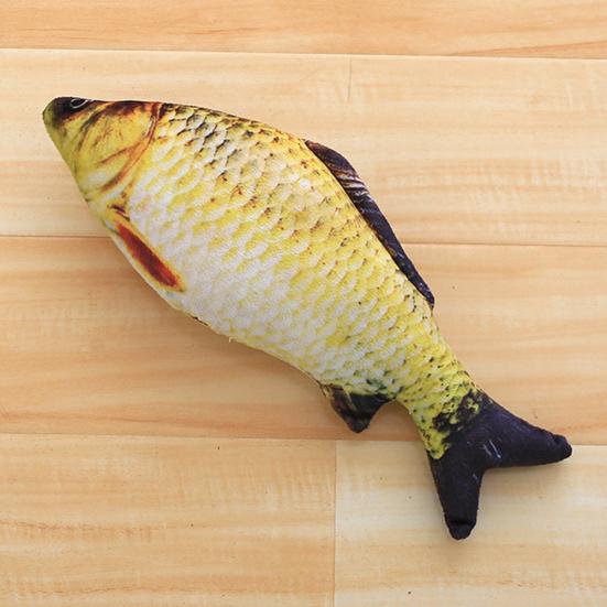 8inches Simulation Fish Plush Toy Stuffed Cat Play Chewing Scratch Catch Toy