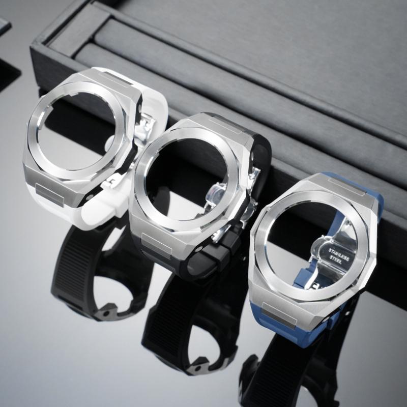 GA110 Kit di Modifica Cinturino Orologio Cassa Per Casio G-SHOCK GA-110 GA-120 GA100 Cassa Modificata in Acciaio Inossidabile Cinturino in Gomma set strumenti