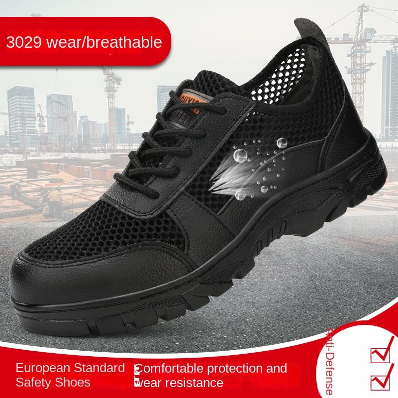 Anti-smashing and Anti-piercing Labor Insurance Shoes, Durable Steel Baotou Construction Site Protective Steel Plate Work Shoes