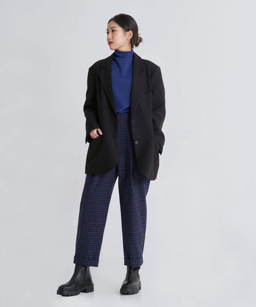 Peulleio Check Pants _ Blue