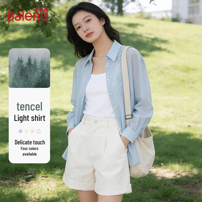 Baleno Women s Sheer Lightweight Casual Shirt L