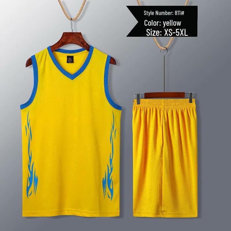 Basketball Uniform Sets for Men, Women, and Children - Sports Performance Jerseys with Printed Logo for Competition and Training.