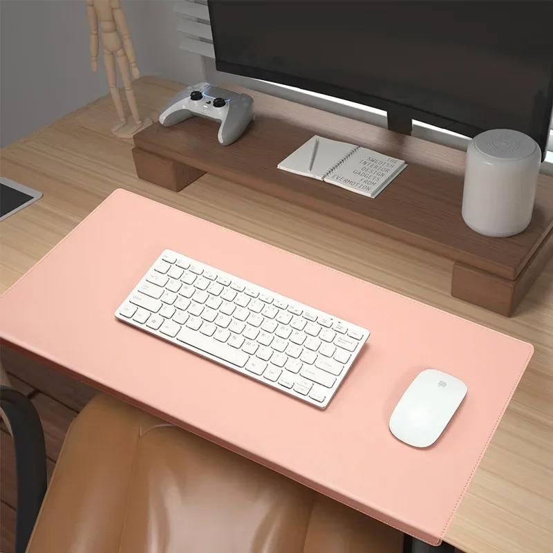 

Folding Elbow Guard Wrist Guard Leather Office Desk Mat Big Mouse Pad Laptop Computer Desk Pad Gaming Mousepad Table Mat Cushion 60X30CM рожевий
