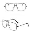 Fashion Square Frame Vintage Eyeglasses Women Oversized Metal Glasses Frame Anti Blue Light Glasses Gold Optical Spectacle