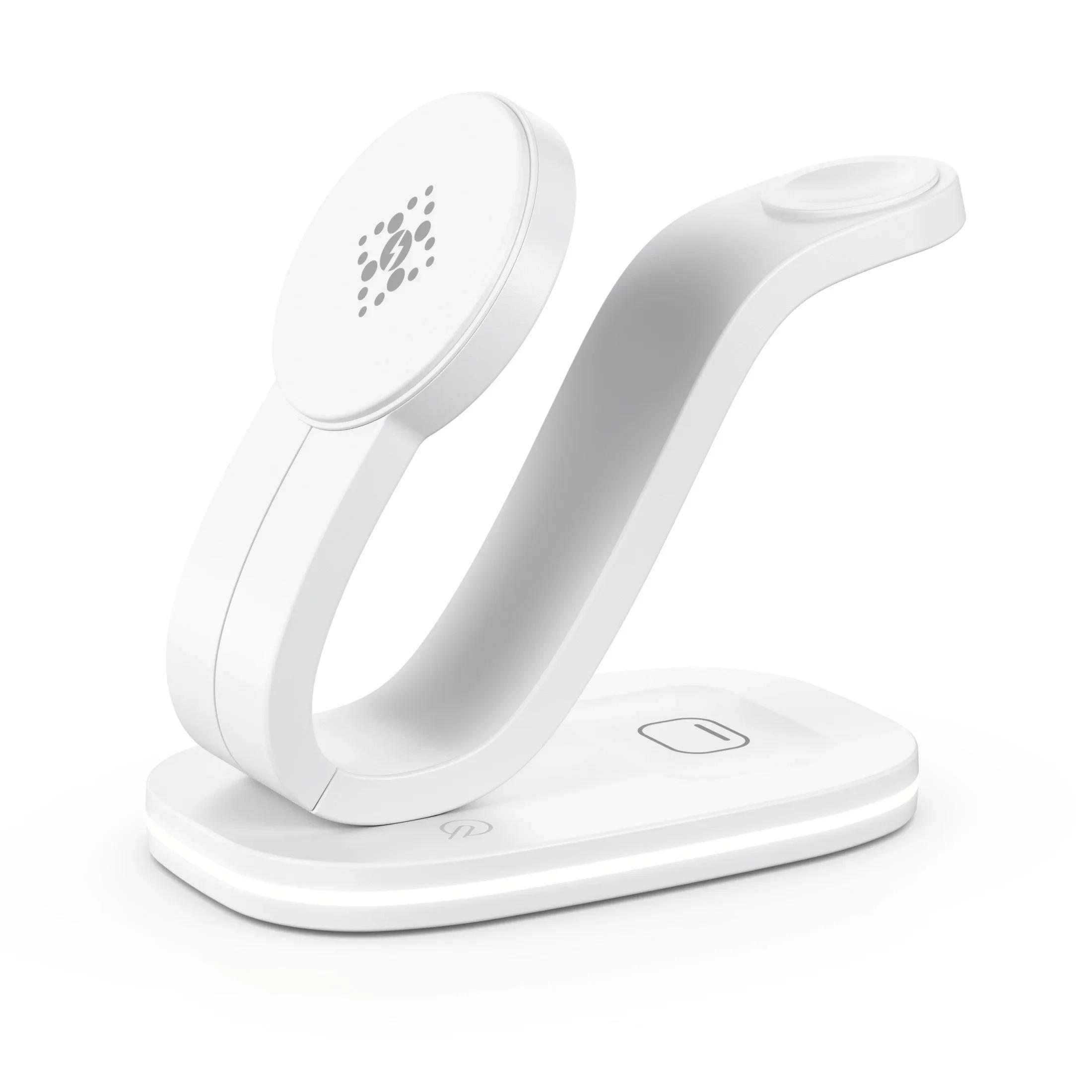 

15 Вт Qi2 телефон зарядка док-станция беспроводное зарядное устройство магнитный для Magsafe iPhone 16 15 14 13 12 Watch 10-2 AirPods Pro быстрая зарядка