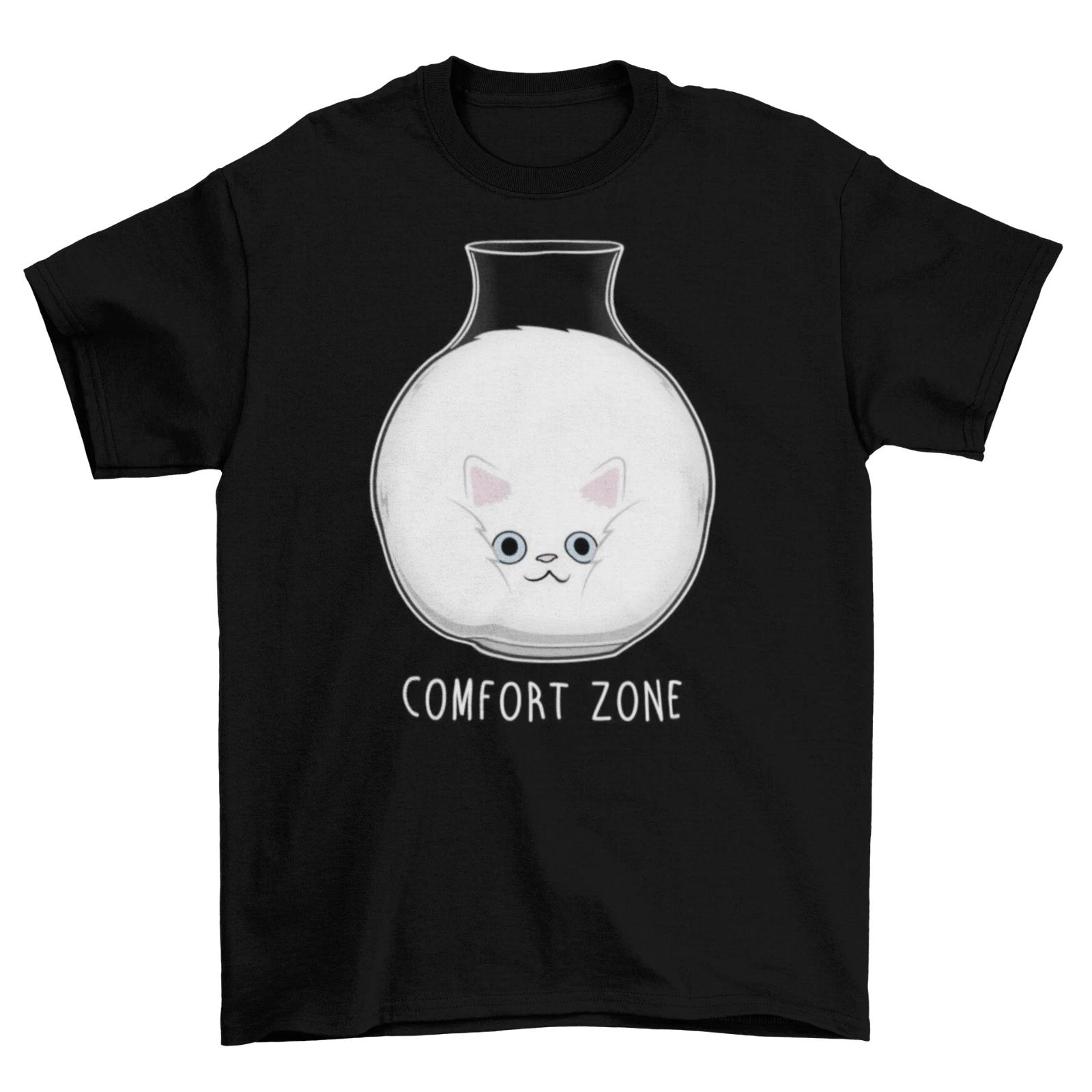 Cat Comfort Zone T-Shirt Unisex Cotton Cute Funny Adult Pet Kitty Meow New XXXXL
