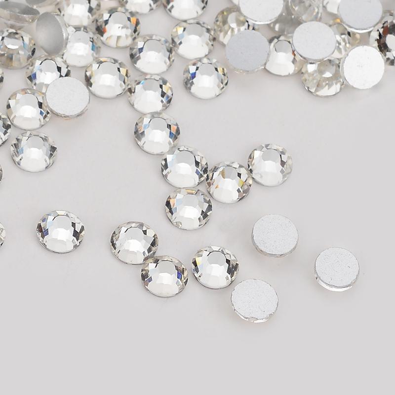 High Quality Non Hotfix Rhinestone Diamond Strass Flatback Glass Crystal Rhinestones Bulk for Cloth DIY Crafts