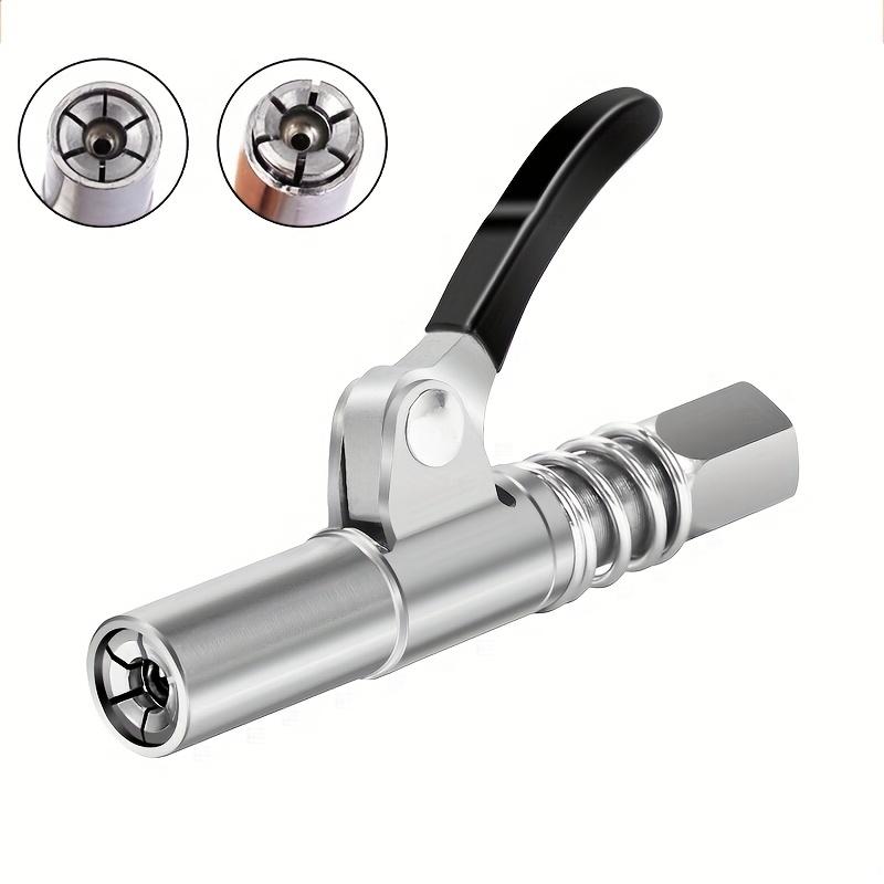 Heavy Duty Grease Coupler: Quick Release, High Pressure. Leak-proof, Lock Pliers Design, New Lubrication Tip. Ideal for Grease Guns. Perfect for Mecha
