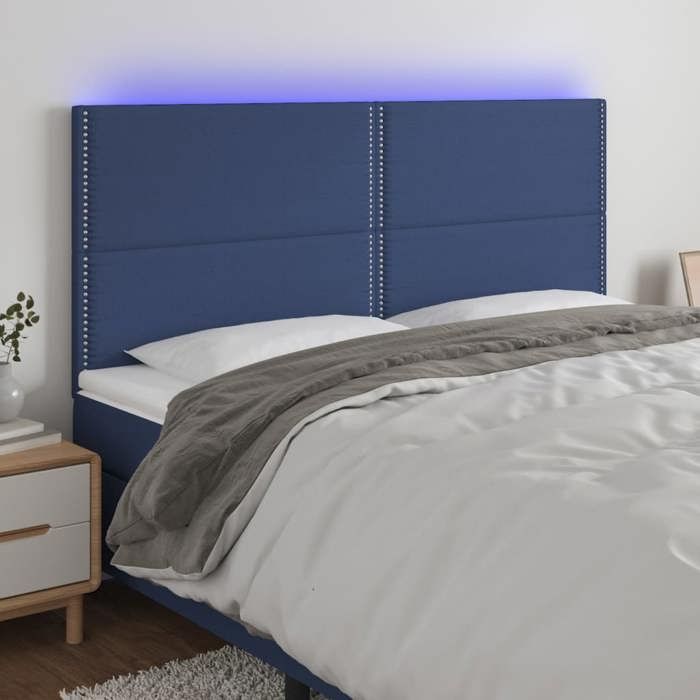 VidaXL LED Headboard Bedroom Furniture Double Bed Accessory Head of Bed Frame Interior Blue 3122304