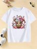 Cute Graphic Kids Tshirts Summer Short Sleeve Tees Cartoon Animal Boys Girls Clothes Kawaii Tops Y2K Children Tshirt