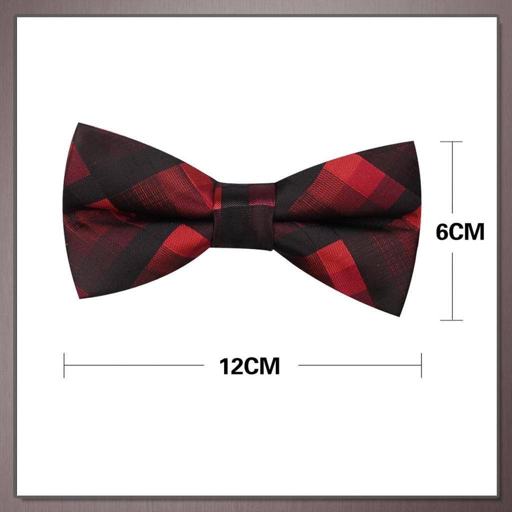 [One Limitation] Bow Tie, Check Pattern, FormalCasual, Wedding, Party, Stylish, Men's NK032 (Gray)
