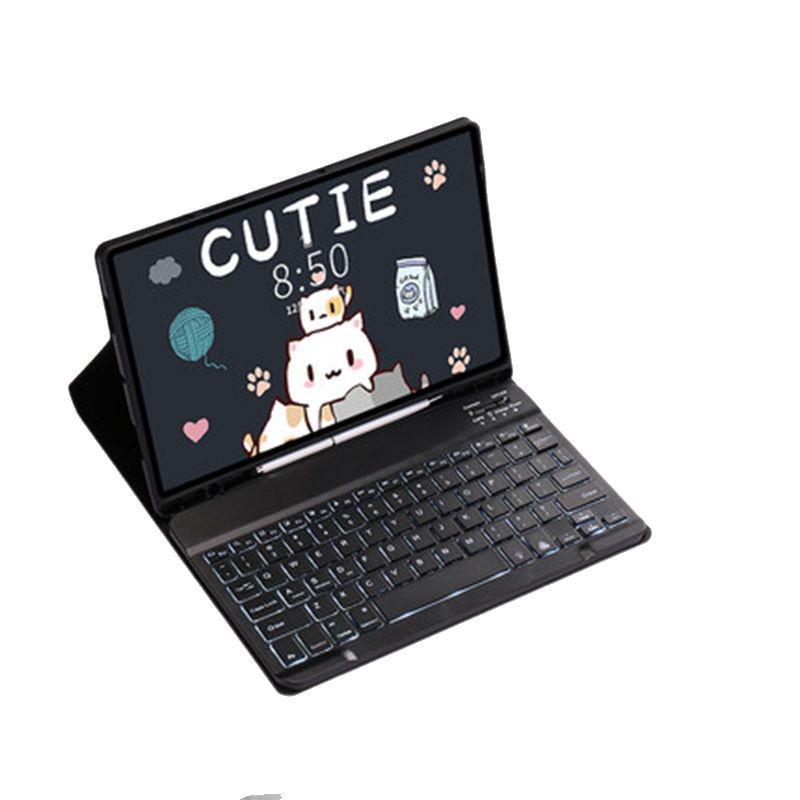 Compatible with Samsung 2025 S10FE: A9Plus Backlit Bluetooth Keyboard and Mouse Set with Protective Case for S9.