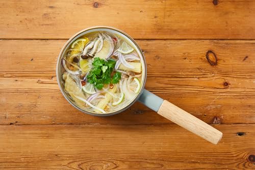 Bruno Fuji Enamel Saucepan, 16cm, BHK281 [6760929] Blue-Green