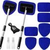 Telescopic Microfiber Car Window Cleaning Brush & Scraper