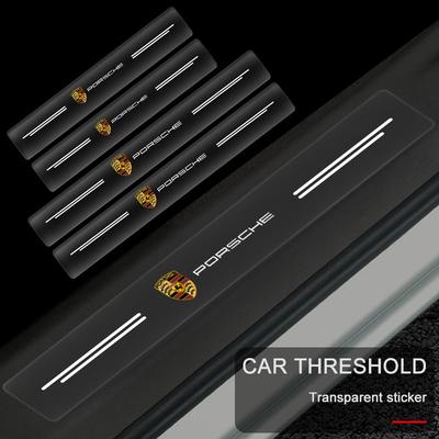 4 шт. Захисник порога автомобіля Прозорий декоративний значок 3D наклейка Для 911 918Spyder 928 944 968 Boxster Cayenne Macan Panamera