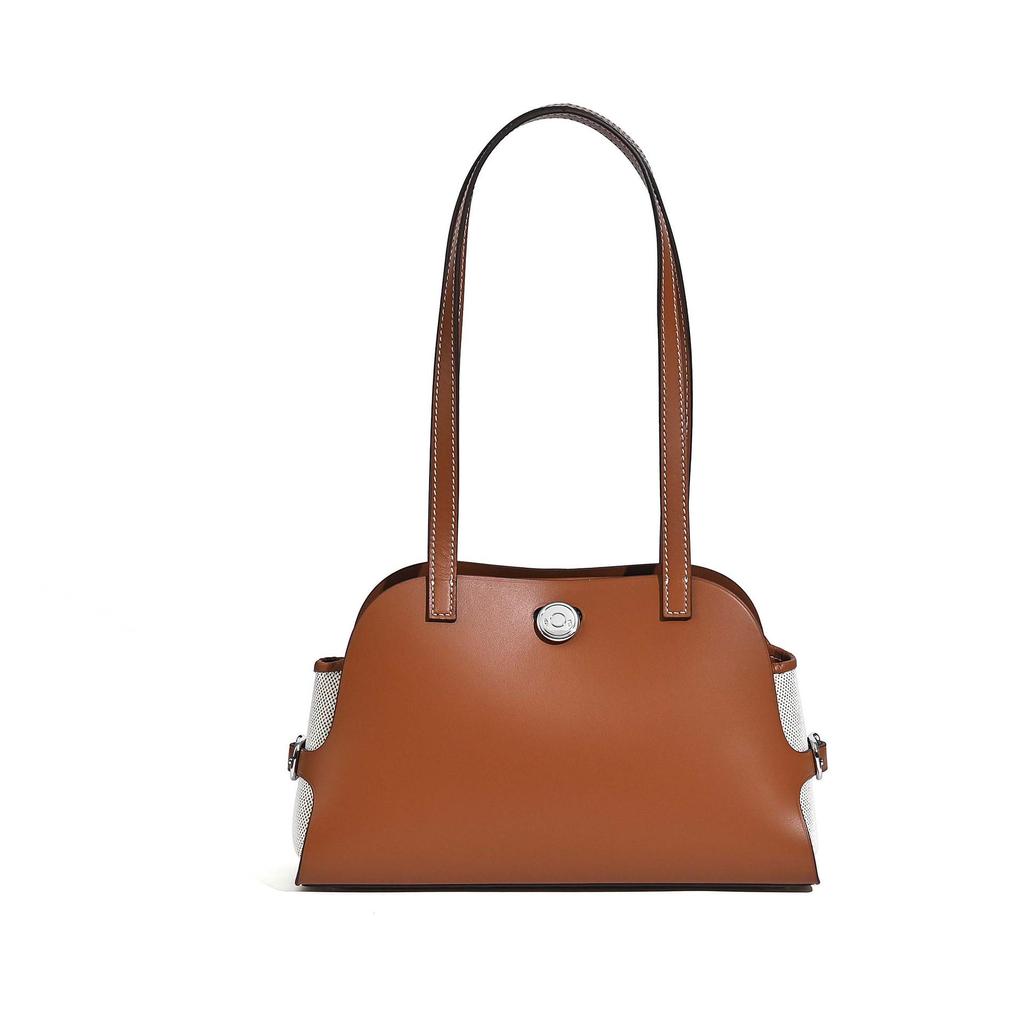 2025 Women's High-End Cowhide Dumpling Bag - Versatile Solid Color Shoulder Bag