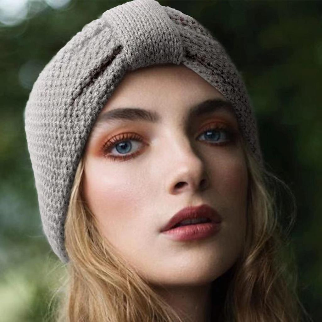 Europäisches und amerikanisches Stirnband aus Samtstrick, Stirnband mit Schleife aus Maiskörnern, Sport-Stirnband, Ohrenschutz, Kopfbedeckung, Haar-Accessoires aus Thermowolle