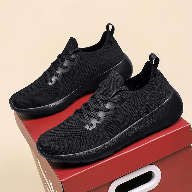 

Мода 2025 Желтые кроссовки для бега Мужские спортивные кроссовки для ходьбы Сетка Сверхлегкая дышащая обувь Для активного отдыха Спортивная обувь для бега 39 чёрный