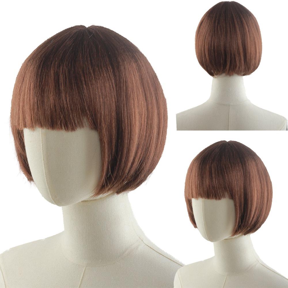 Funny Short Bob Wigs Xmas Wig Halloween Cosplay Anime Wigs Colored Straight Hair Stage Show