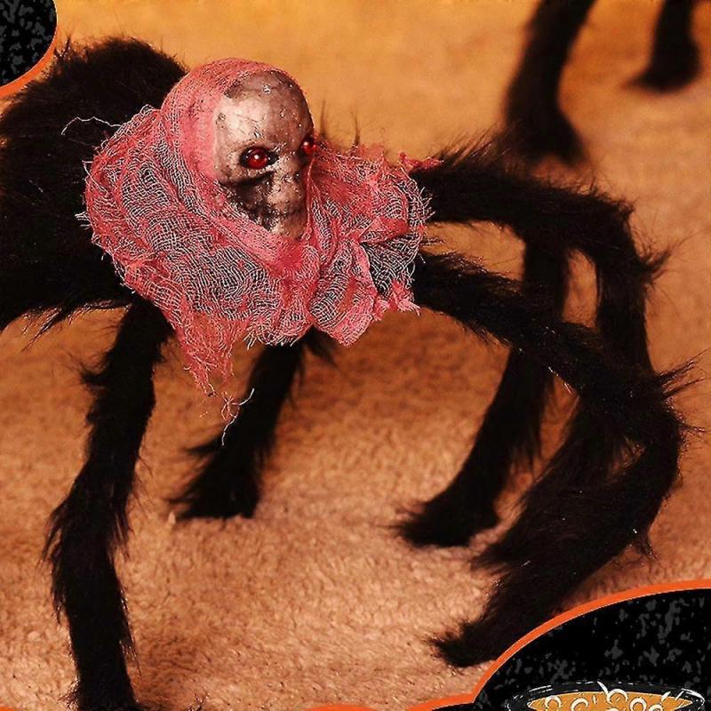 Halloween Giant Spider Decorations Scary Fake Spider Props For Halloween Haunted House Decor