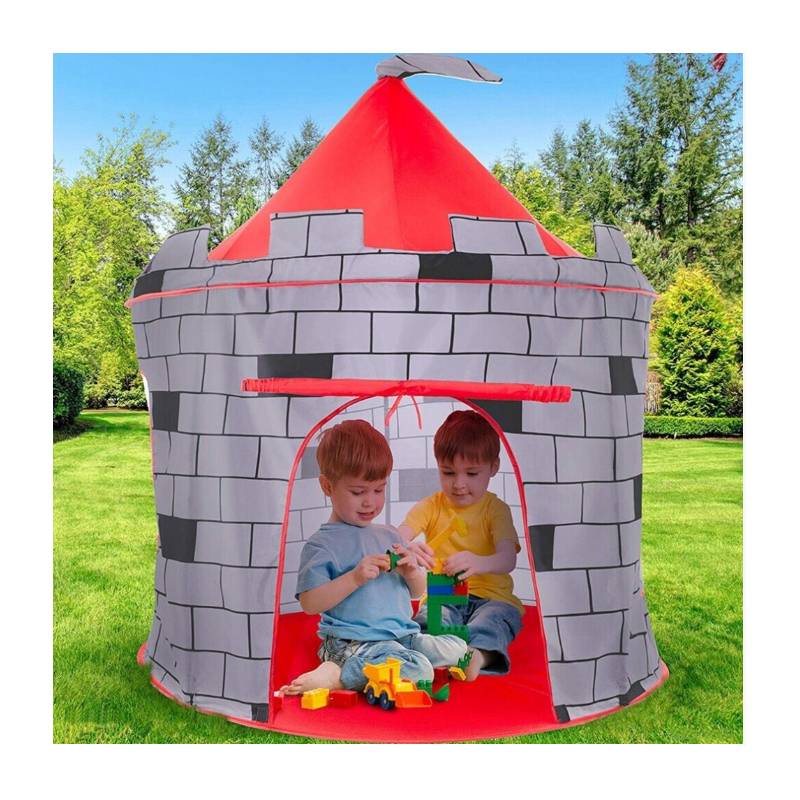 Folding Castle Knight Pops Up Tent Play Toys Kids Indoor Outdoor Gift Playhouse