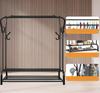 Kleiderschrank Kleiderständer Ständer Stehend Garderobe Doppelregal Regale Regal Groß [D-Sz1]