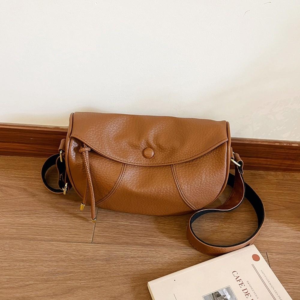 PU Dumpling Shaped Crossbody Bag Versatile Small Size Everyday Bag Travel