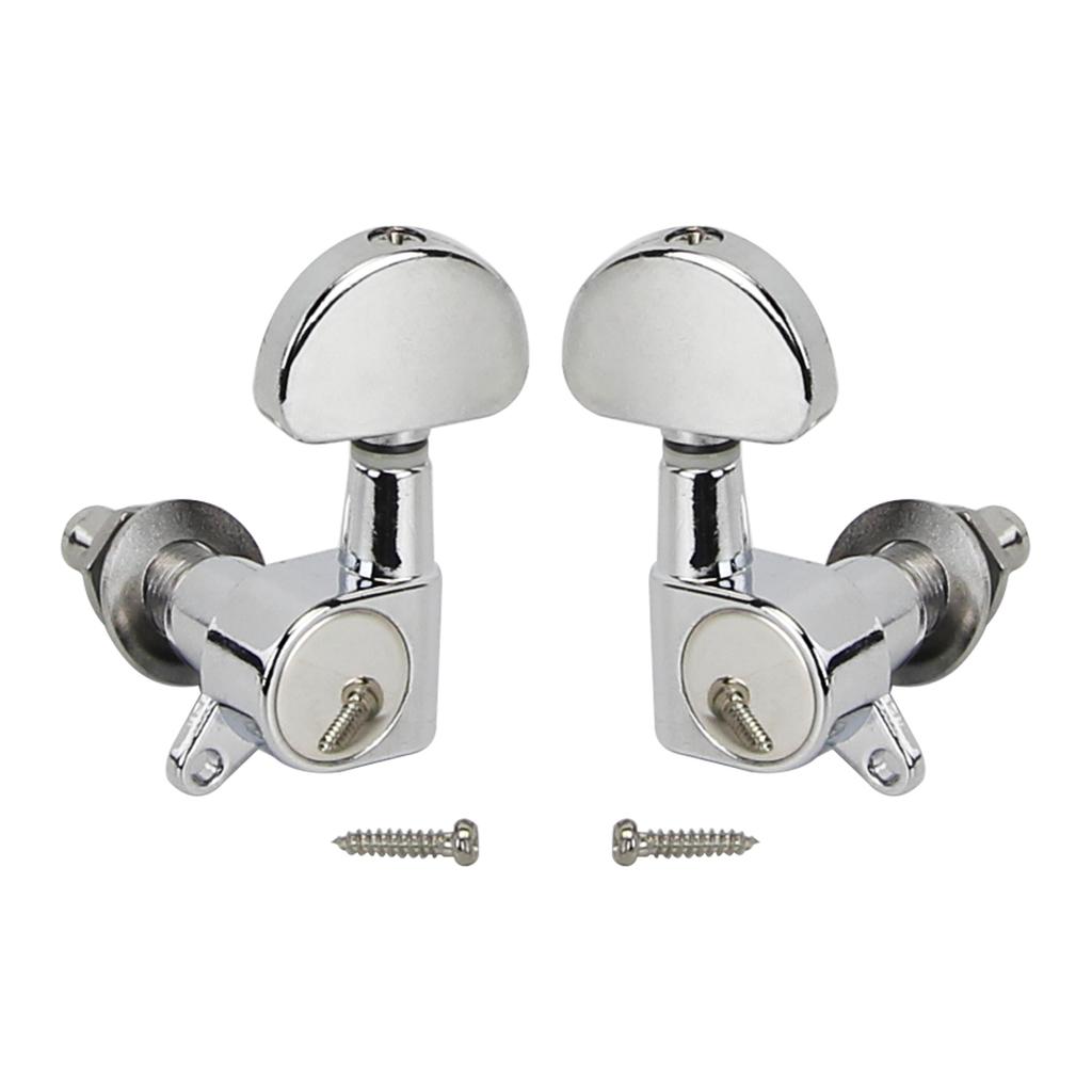 FLEOR 6PCS 3L3R Sealed Guitar Machine Heads Tuners Tuning Pegs Keys Chrome /Black