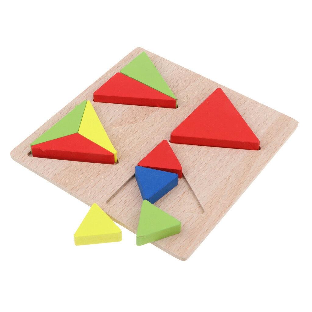 TG50025 WOODEN BLOCKS FIGURES TRIANGLES puzzle fractions