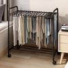 Extendable Trouser Hanger Rack with Holds 30 Clothes with Black Casters, Trousers, Storage, Stopper,