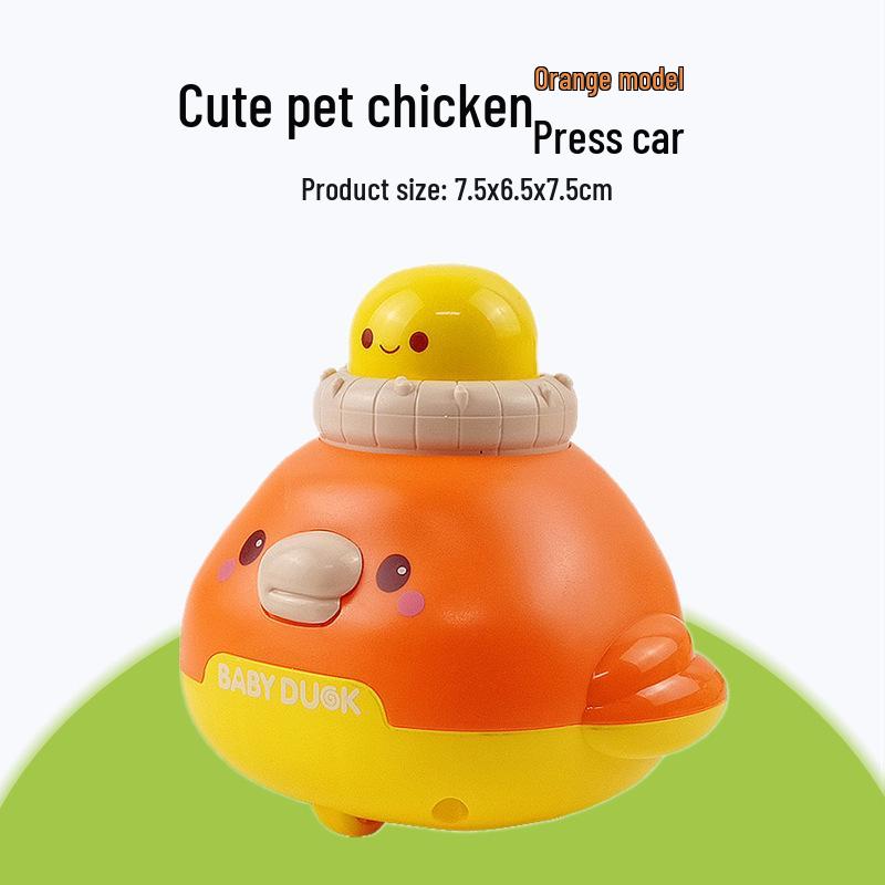 Children's Cute Pet Dinosaur, Chick, and Cow Inertial Animal Car Toy