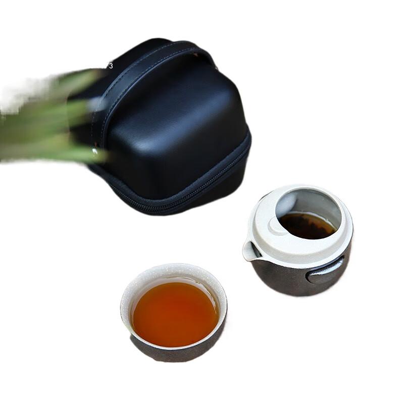 

Lu Bao Dazzling Black Gold Portable Ceramic Tea Set