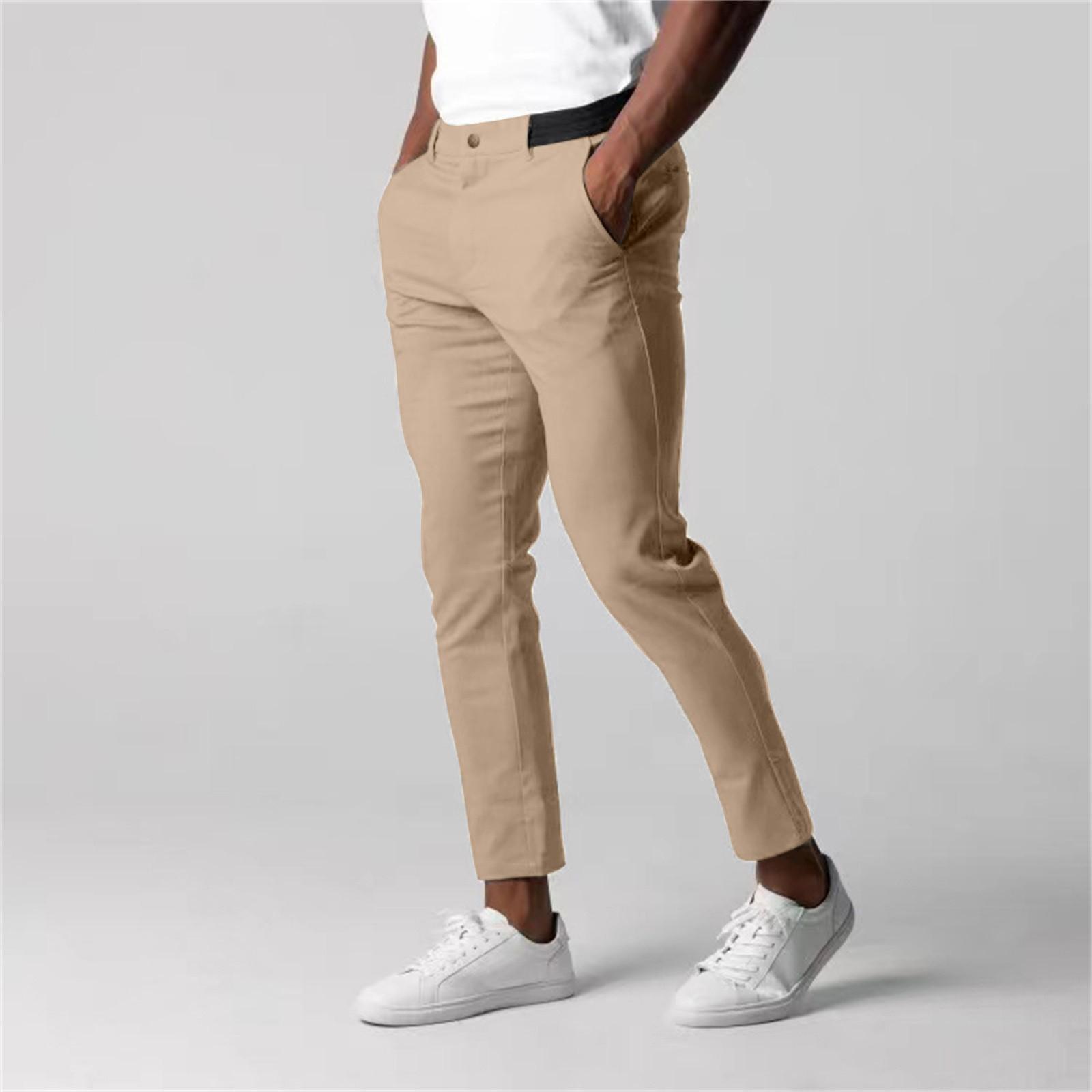 Men s Chino Regular Fit Trousers A Wardrobe For Discerning Gentlemen Casual Wear Trousers M бежевый