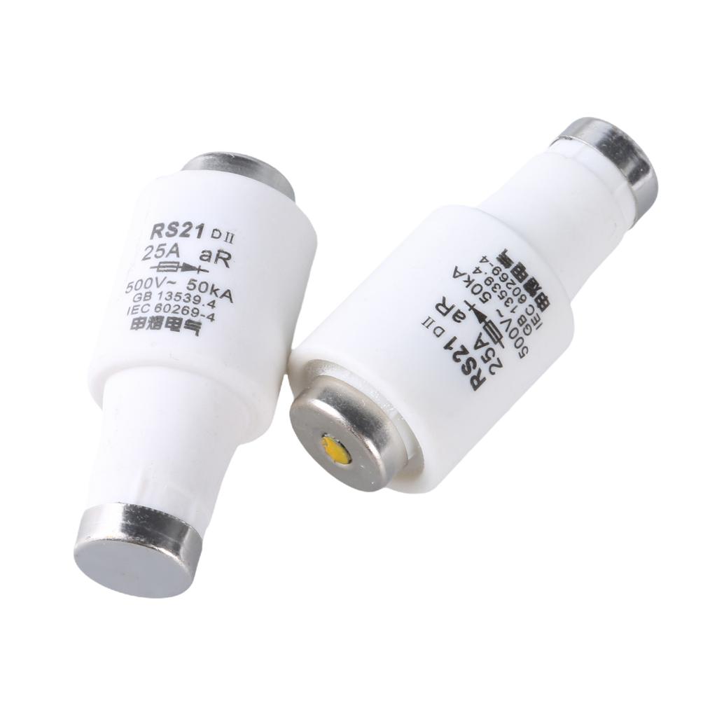 Industrial Ceramic Fuses 500VAC Ceramic Fuse Inserts Spiral Ceramic Fuses Set Simple Installation for Cable Protections