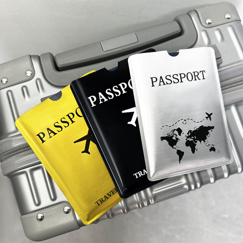 Aluminum Foil Passport Protective Cover Anti-magnetic Anti-theft Brush Laser Aircraft Model Passport Passport Holder