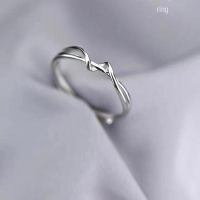 Inel din argint 925 cu linii geometrice - stil rece, design unic pentru femei