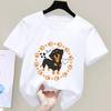 Dachshund Teckel Funny Cute Dog Animal TShirt Kid Girls Short Sleeve Summer Fashion Tshirt Casual Fashion Tee Shirt ONeck Tops
