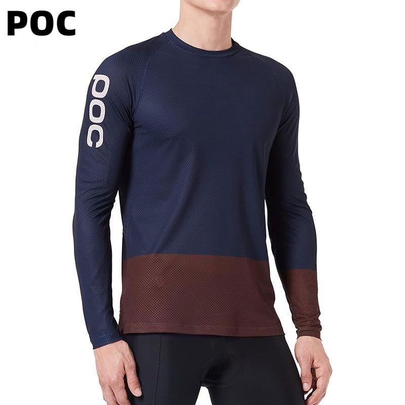 POC Long-Sleeve Off-Road Bicycle riding suit Quick-drying T-shirt BMX DH Bicycles Clothes Woman Men's Motocross Long Sleeve