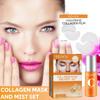 1Pack Eye Mask + 50ml Spray Of Eye Masks Vitamin C Brightening Facial Spray Collagen Eye Mask Set