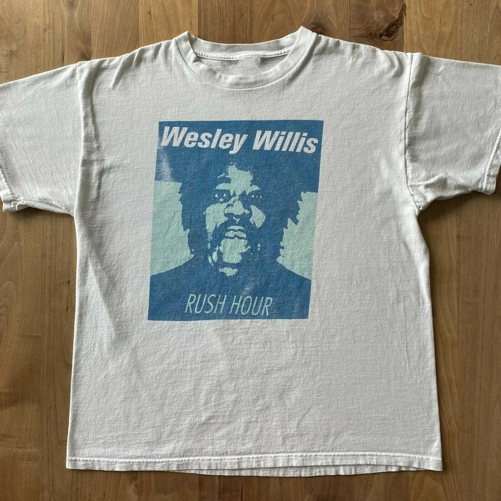 Vintage WESLEY WILLIS RUSH HOUR Album Shirt Classic White Unisex S234XL XXXL