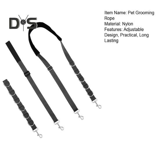 3Pcs Dog Grooming Belly Straps with Clamp Extension Loop Adjustable Design Easy To Use Pet Grooming Ropes for Small Medium Dog