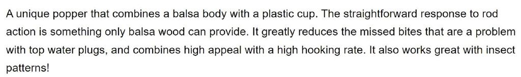 Rapala Popper Skitter Pop Floating Lure SP05/GCH (1189)