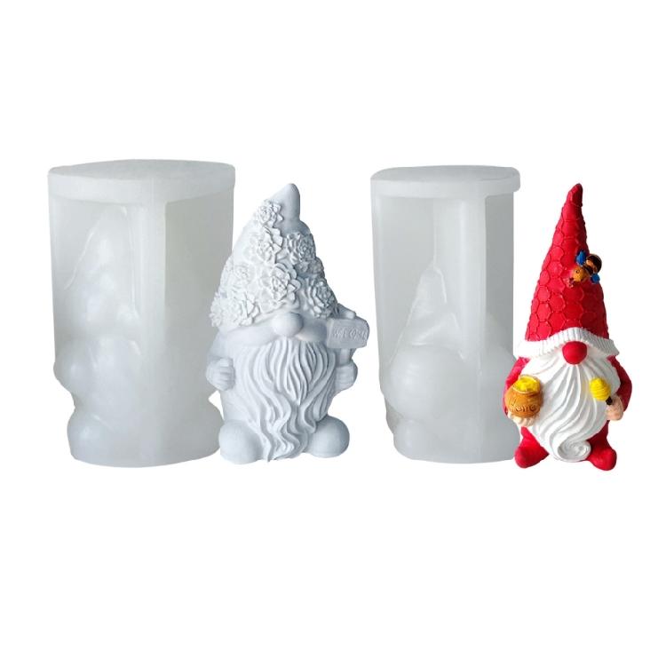 Epoxy Dwarf Plaster Mold for Soap Gnome Resin Molds Christmas Home Decoration