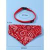1pc Adjustable Printed PU Pet Bandana With Water Absorbent Towel And Traction Buckle For Small And Medium Dogs