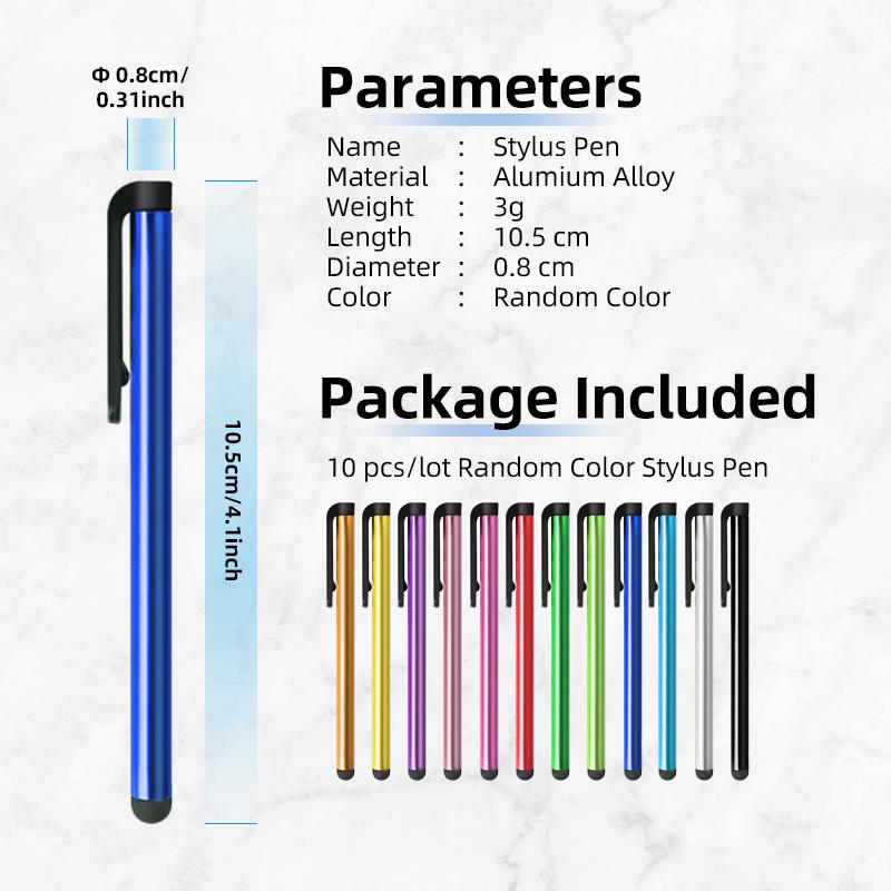10Pcs 7.0 Capacitive Stylus Touch Screen Pen For iPad Pro iPhone Universal Tablet PC Soft Head Mobile Phone Stylus Touch Pens 6
