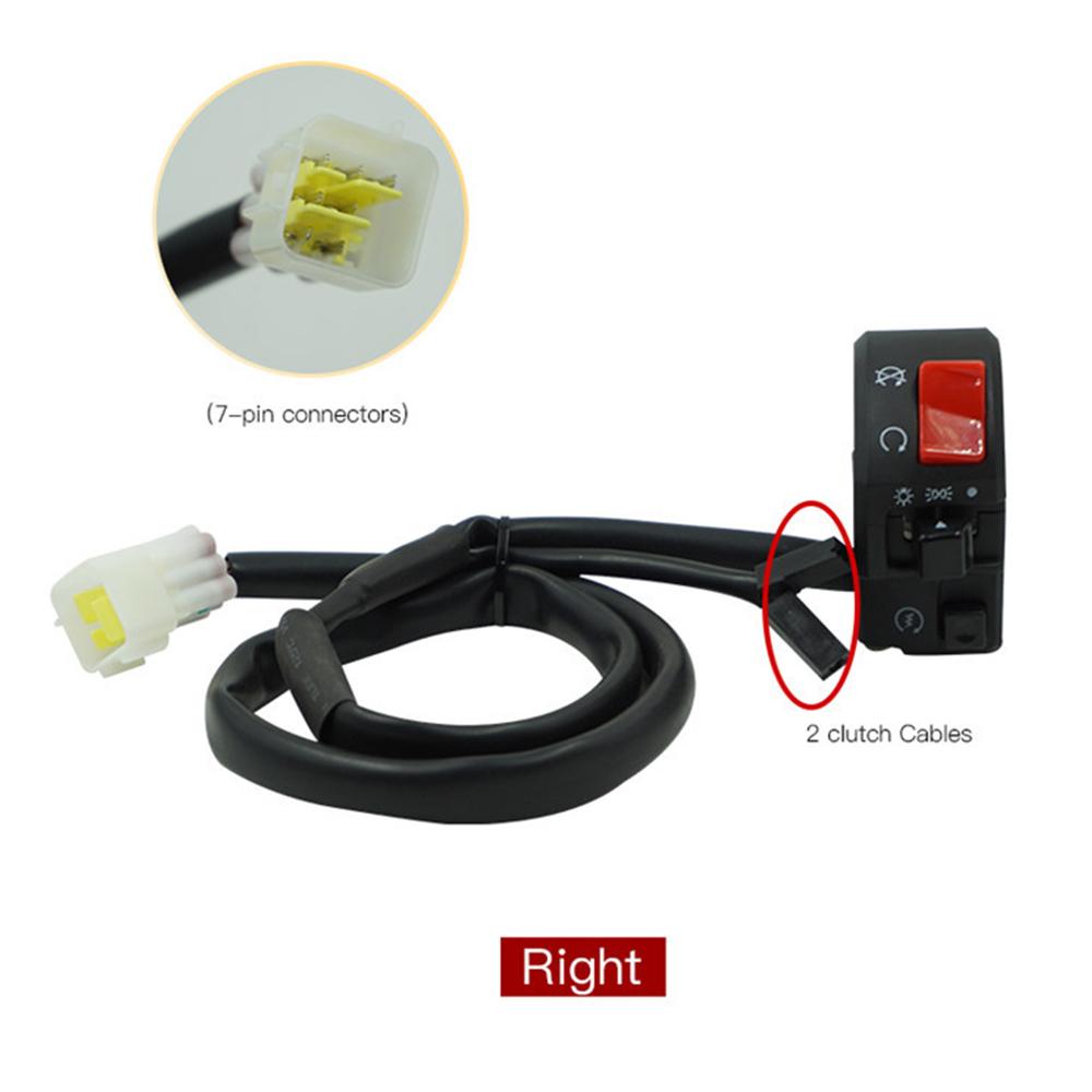 7/8 Inch 22mm Motorcycle Horn Turn Signal Start Far Near Dimmer Switch Handle Seat Switch Assembly For Huanglong 300cc 600cc