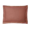 "Julian" Combed Cotton Percale Pillowcase, All Sizes. Pure Cotton - Julian Terracotta - Pillowcase 50 X 70 Cm. Finished