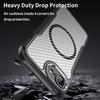 For iPhone 16e Case TPU+PC Carbon Fiber Phone Cover Compatible with MagSafe